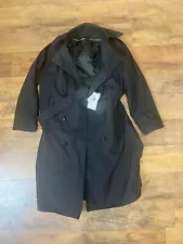 Defense Logistics Agency Garrison Collection Black Army Trench Coat Size 38S