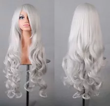 Lady 80cm Long Curly Wigs Fashion Cosplay Costume Hair Anime Full Wavy Party Wig