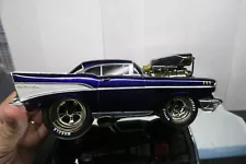 MUSCLE MACHINES 1/18 SCALE '57 CHEVY BEL AIR METALLIC PURPLE PLEASE READ NO BOX!