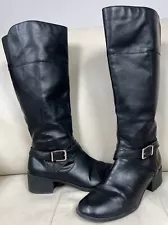 Style & Co. Tall Black Boots “Venesa”Women’s Size 8M Zip Up Riding Boots Sale!