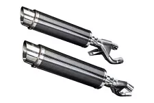 Yamaha VMAX 1200 Delkevic Slip On 14" Carbon Fiber Round Muffler Exhaust 84-07 (For: Yamaha Vmax 1200)