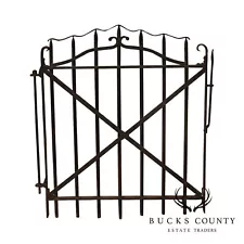 Antique 19th Century Hand Forged Wrought Iron Courtyard Garden Entrance Gate (A)