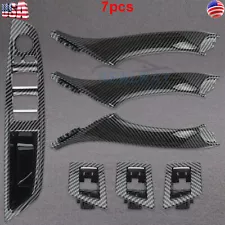 Carbon Fiber Car Interior Door Handle Trim Panel for BMW 5’’ 520i 528i 535i 535d (For: More than one vehicle)