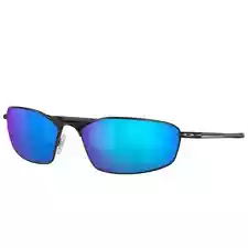 Oakley WHISKER Sunglasses OO4141-1460 Satin Black Frame W/ PRIZM Sapphire Lens