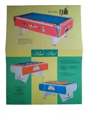 Irving Kaye Pool Table Bumper Billiards FLYER Klub Apollo Vintage Retro Foldout