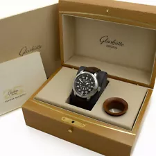 Glashutte Original Automatic Pilots Watch Black Dial SS 42mm Full Set #W57792-1