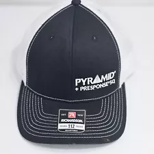 Richardson Men Hat Cap Trucker Mesh Snapback Pyramid One Size Adjustable Black