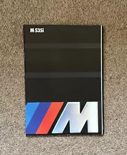 BMW M535i M-Series Original 1984 Car Sales Brochure UK Market