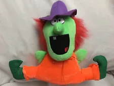 HALLOWEEN K&K Sales 10” WITCH Red Hair Purple Hat Plush Stuffed FREE SHIPPING