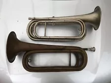 PAIR OF 2 Eb CAVALERY/NATURAL TRUMPET BASS MODEL THIBOUVILLE