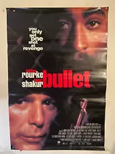 Poster: Bullet (1996): Tupac Shakur/Mickey Rourke original movie VHS video store