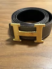 Hermes Mens Belt And Buckle Waist Size 36-38”