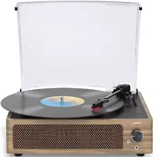 Vintage Record Player for Vinyl with Speaker Turntable for Vinyl Records, Belt-D