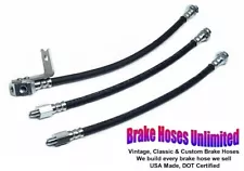 BRAKE HOSE SET Ford Custom & Custom 500, 1965 1966 - Front Drum (For: 1966 Ford Custom 500)