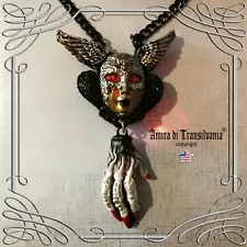 necklace protective talisman pendant amulet lariat satanic jewelry lucifer satan