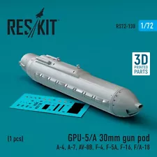 GPU-5/A 30mm gun pod 1pcs (A-4, A-7, AV-8B, F-4, F-5A, F-16, F/A-18) Scale 1:72