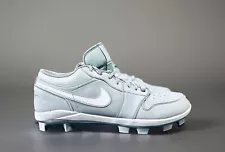 Nike Air Jordan 1 Retro Gray White Baseball Cleats CJ8524-003 Mens Size 12 US