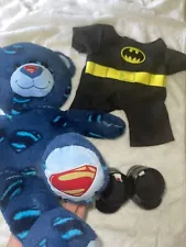 Build A Bear Superman Bear With Batman Custume 17".