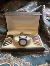 AUTHENTIC GUCCI 11/12.2 BEZEL BANGLE WATCH w/12 Bezels Very Nice