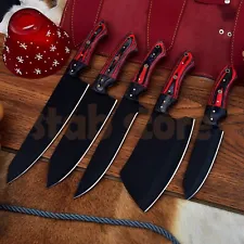 chef Knife set, Stainless Steel Kitchen Knife set, BBQ Knife Set 5 PCS Rust Free