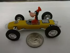 Mini Marx Vintage Disney Racer Goofy Yellow Diecast Indy Car #10 - Loose & Nice