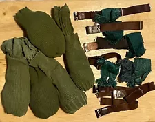 Vintage Official Boy Scout Green Garters For Knee High Socks BSA