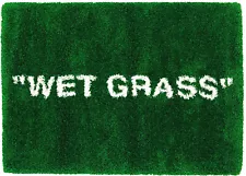 2019 Virgil Abloh IKEA MARKERAD "WET GRASS" Rug 195x132cm Green Off-White