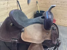 14 inch Corriente barrel racing saddle Custom Conchos And Stirrups