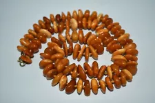 High Quality Genuine Natural Old Baltic Amber Beads Necklace Weighing 45 Grams