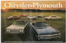 1973 Plymouth Sales Brochure - Cricket Cuda Barracuda Fury Duster Road Runner