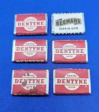 Vintage 5 ADAMS & BEE DENTYNE GUM for Vending Machine American Chicle Co. 1940's