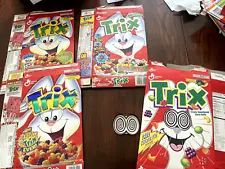 Lot of 4 TRIX different cereal boxes