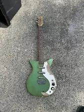 Vintage Danelectro Funky Guitar Green , Needs Some TLC