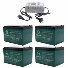 4pack 6-DZM-12 12V 12Ah Battery for Go Kart Four Wheeler Scooter E-bike ATV Quad