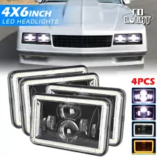 4PCS 4x6" LED Headlights Hi/Lo DRL IP68 Fit Chevrolet Monte Carlo SS 1980-1988 (For: 1980 Chevrolet Monte Carlo)