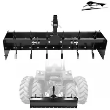 For Cat 0 & Cat 1 Tractor Attachment 55" Width Box Blade W/6 Scarifier Shank