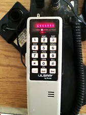 Vintage 1980's Ulsar Modar Mobile Brick Cell Phone +Bag SCN2165A Lights UP 12vdc