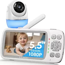 Long Range Baby Monitor 2000ft, Noise Cancellation, 1080P Video Baby Monitor ...