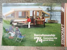 1974 Starcraft Pop-up Camper Trailers Truck Campers Sales Brochure 74 Literature