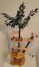 Melissa and Doug Wood Treehouse Play Set toy w/ 5 Platforms & Accessories (RARE)