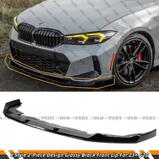 V Style Gloss Black Front Bumper Lip For 2023-24 BMW M340i 330i M Sport G20 LCI (For: BMW)