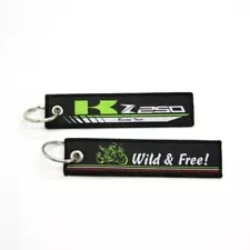 Motorcycle Embroidered Keychain For KAWASAKI Z250 Z 250 keyrings