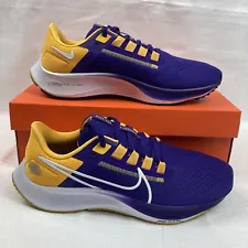 Nike Air Zoom Pegasus 38 LSU Tigers Shoes DJ0831 500 Purple Gold White Sz 9.5
