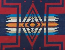 Pendleton Wool Fabric, 19” X 21.5”, "Harding" Nez Perce Design, Light-Weight