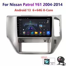 6-64GB Android 13 For Nissan Patrol Y61 2004-14 Carplay Car Radio GPS Wifi CAM