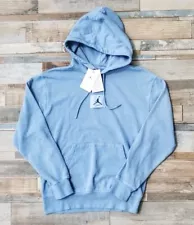 Air Jordan Essentials Statement Washed Hoodie - Mens Large Light Blue RRP £89