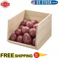 Open Storage Bin Fruit Vegetable Potato Holder Organizer Stain & Warp Resistant