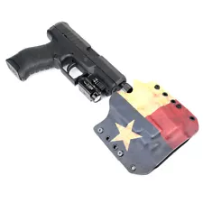 OWB Kydex Holster for Hanguns w/OLIGHT PL-MINI 2 VALKYRIE - TEXAS FLAG