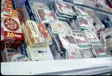 Vintage 35mm Slide NY CITY GROCERY STORE FROZEN FOOD DISPLAY 1967