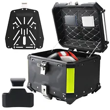 45L Black Motorcycle Top Case Tail Box Waterproof Luggage Scooter Trunk Storage